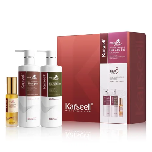 Karseell Conjunto de Tratamiento Capilar de Colágeno para el Cuidado del Cabello, Champú y Acondicionador con Aceite para Cabello Seco Dañado Todos