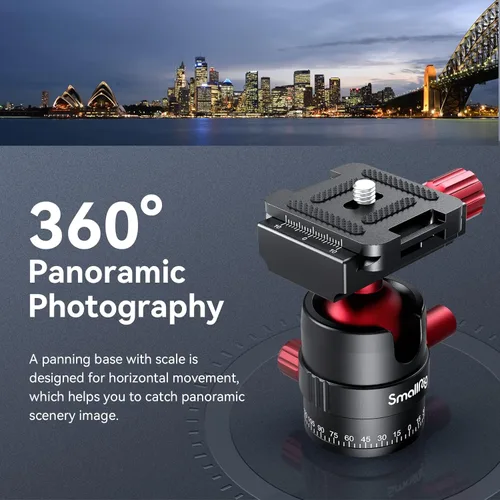 Miniatura 3 de SmallRig Trípode para iPhone de Escritorio Mini Trípode - Aleación de Aluminio de 20 pulgadas/50 cm con Cabeza de Bola de 360 Grados, Zapata Rápida