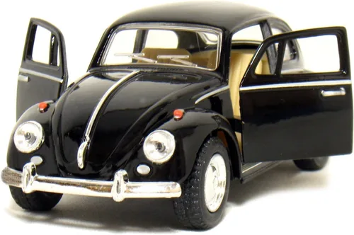 Miniatura 2 de KiNSMART - 1967 Volkswagen Classic Beetle 5 pulgadas Escala 1:32 Die Cast Metal Modelo Juguete (negro)