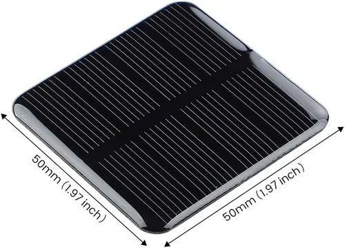 Miniatura 3 de 10 unids Mini células solares monocristalinas Kit de sistema solar 1.969 in X 50mm/1.96" X 1.96" 2V 160MA para paneles solares de carga DIY
