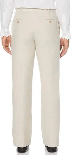 Miniatura 3 de Cubavera Pantalón de vestir de mezcla de lino con frente plano para hombre talla de la cintura 30 - 54 grande y alto