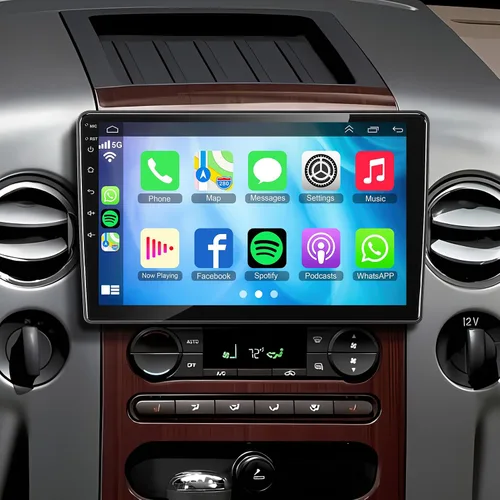 Radio de coche Android 13 de 10.1 pulgadas 4+64 para Ford F150/F250/F350 2004-2014, Carplay inalámbrico y Android Auto con pantalla táctil IPS