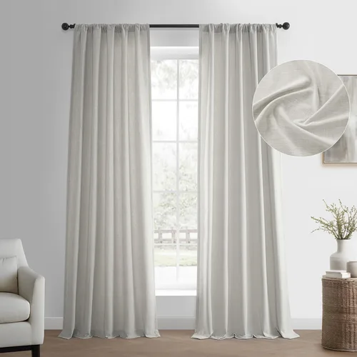 Miniatura 11 de HPD Half Price Drapes - Cortinas básicas de lino sintético de 84 pulgadas de largo, par de 2 paneles - 50 pulgadas de ancho x 84 pulgadas de largo
