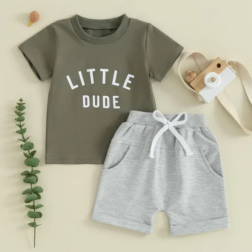 Miniatura 37 de Conjunto de camiseta de manga corta para bebé niño y niña, camiseta de manga corta, pantalones cortos casuales, ropa para recién nacidos, 6, 12, 18