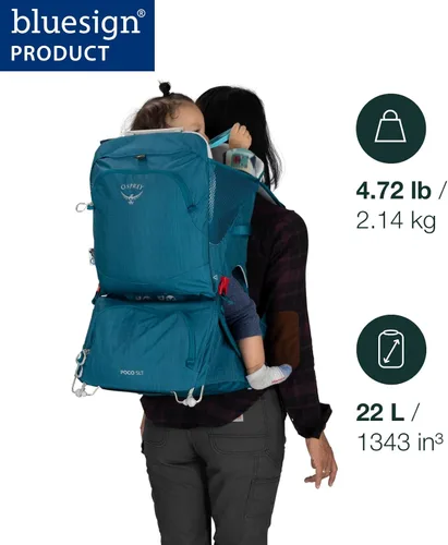 Miniatura 2 de Osprey Poco SLT Lightweight Child Carrier Backpack - Slimmed-Down Hiking Carrier for Toddlers with Safety Harness, Sunshade, and Ventilated