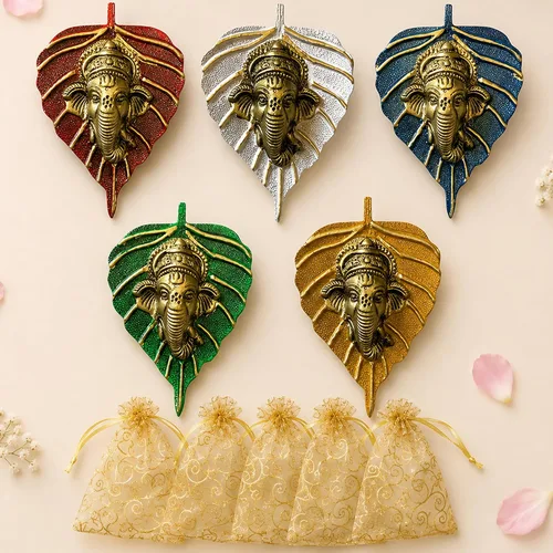 Miniatura 2 de LOVENSPIRE Ganesha de hoja de metal para colgar en la pared, decoración para el hogar, sala de estar, oficina, obra decorativa de arte indio