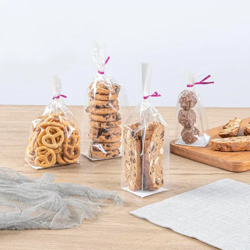 Miniatura 3 de Bag Tek - Restaurantware - Bolsas de celofán transparente sellables con calor con inserto de papel - Caja de 100 bolsas de 2 x 1.5 x 5 pulgadas