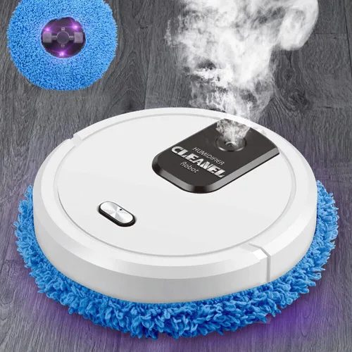 Miniatura 7 de PanDair - Robot aspirador inteligente, robot de barrido inteligente, recargable por USB, máquina trapeadora en seco y húmedo, completamente Blanco