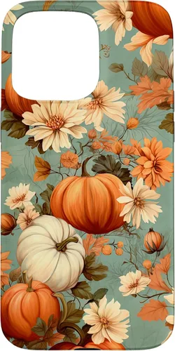 Miniatura 30 de Funda con temática de otoño para iPhone 12/12 Pro, diseño vintage de otoño con diseño de calabaza y calabaza