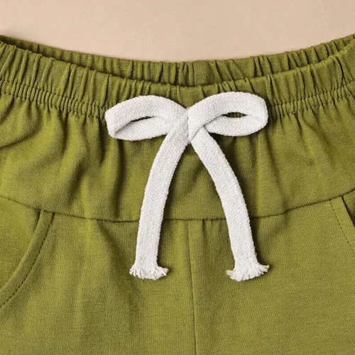 Miniatura 15 de Ropa para bebé niño pequeño, trajes de verano de manga corta, camiseta de retazos y pantalón con bolsillo, conjunto de 2 piezas, 12 meses a 4 años
