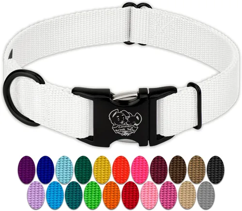Miniatura 15 de Country Brook Petz – Collar de nailon premium para perro con hebilla de metal – Vibrante selección de 25 colores, Azul Océano