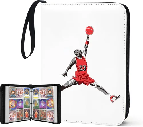 Miniatura 29 de Carpeta de tarjetas de fútbol de 400 bolsillos para tarjetas de fútbol 2025 2026, bolsa de almacenamiento portátil impermeable con fundas extraíbles