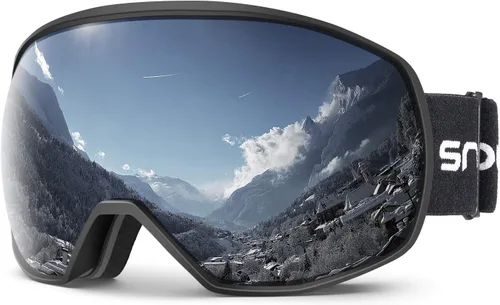Miniatura 10 de Gafas de esquí para hombres y mujeres con protección UV, lente doble antivaho