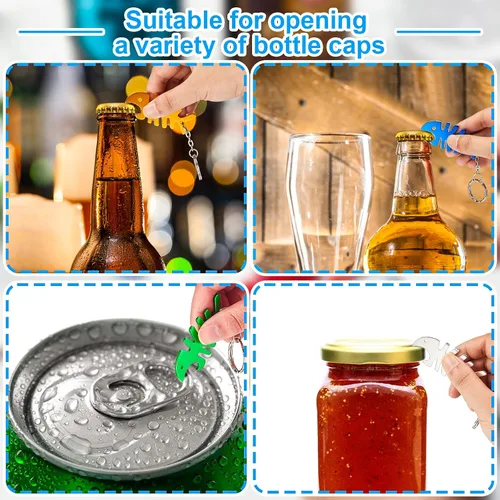 Miniatura 5 de Cunhill Llavero de hueso de pescado, llavero con dije de pez, accesorios para primer cumpleaños, regalos de fiesta, abrebotellas para hombres
