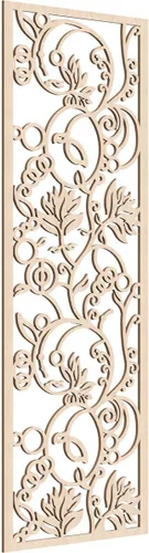 Miniatura 145 de 9 3/8"W x 24 3/8"H x 1/4"T Caspio Decorativos Paneles De Pared De Madera De Calado, Roble Rojo rojo (Red Oak)