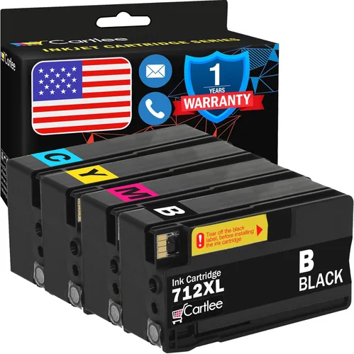 Cartlee Cartuchos de tinta compatibles de repuesto para HP 712 712XL para impresoras de trazador de estudio DesignJet T210 T230 T250 T630 T650