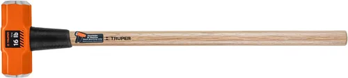 Truper Martillo octogonal de 16 libras, cabeza de acero forjado, mango de madera de nogal americano de 36 pulgadas, herramienta de demolición y