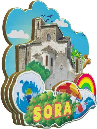 Miniatura 2 de Sora Lazio - Imán de madera para nevera, diseño 3D, recuerdos coleccionables, decoración hecha a mano, 2449