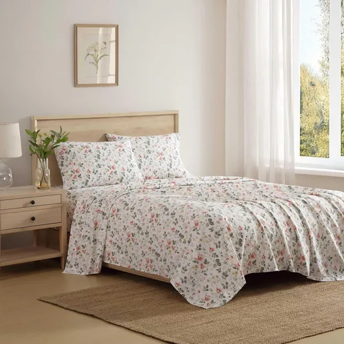 Miniatura 50 de Laura Ashley - Sábanas King, Juego de Ropa de Cama de Percal de Algodón, Ligero y Transpirable para el Hogar (Emogene Naranja Quemado, King)
