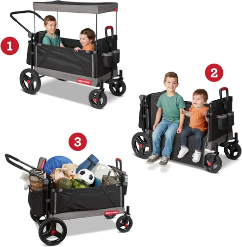 Miniatura 9 de Radio Flyer - Vagón para niños, cochecito de bebé, juguetes para exteriores para niños de 1 a 3 años, carrito rodante, carrito de playa con ruedas
