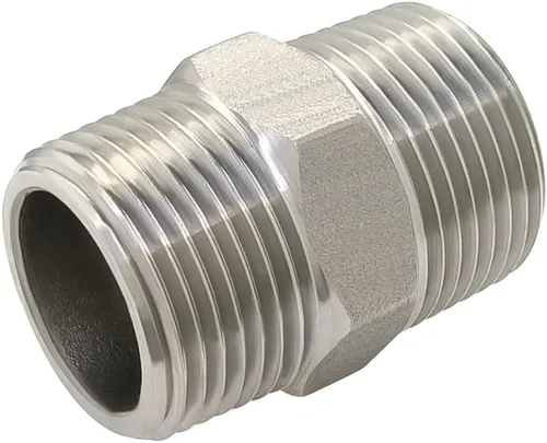 Miniatura 3 de Hooshing 4 piezas de pezón hexagonal 3/4 "macho NPT acero inoxidable 304 accesorios de tubería roscada para kit de preparación tubería casera