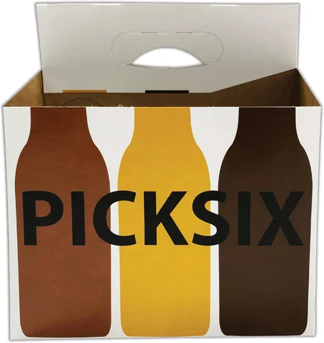 Miniatura 3 de ICE N COLD Paquete de 6 portadores de cartón, estilo de rayos X negros, fabricados en Estados Unidos, transporte seguro y fácil para botellas