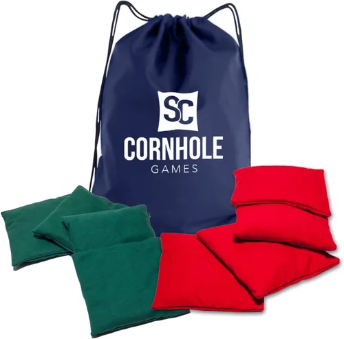 Miniatura 40 de Bolsas de cornhole resistentes al clima (juego de 8) - Tamaño/peso profesional de regulación (16 oz) - Uso en tableros de cornhole profesionales