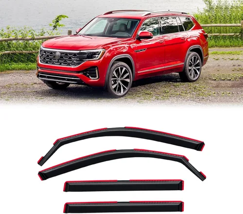 Miniatura 24 de Protectores de lluvia en canal para Jeep Grand Cherokee L 2021-2026, protectores de visera de ventana, deflector de ventilación, sombra viento humo