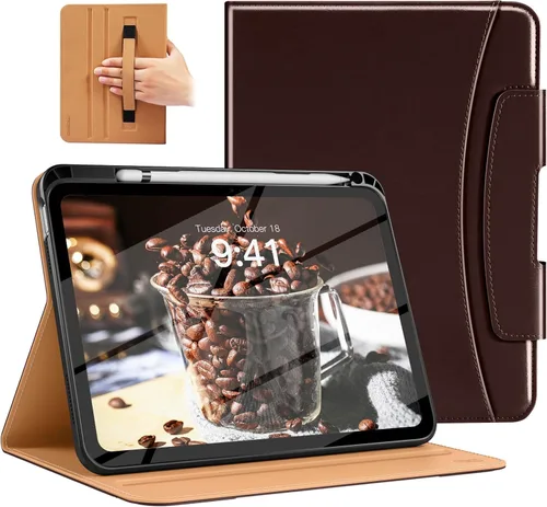 Miniatura 18 de MoKo Funda para iPad A16 de 11 pulgadas, funda para iPad de 11ª/10ª generación (2025/2022) con soporte para lápices y bolsillo, funda con soporte