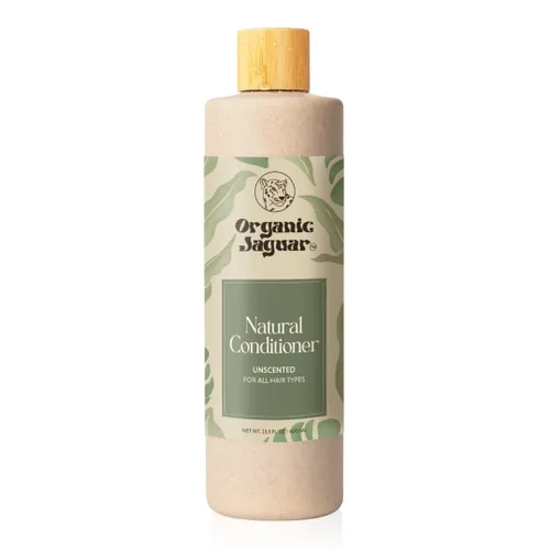 Organic Jaguar Acondicionador natural sin perfume para el cuidado del cabello, acondicionador sin sulfato con vitamina E, ricino, aceite de argán y