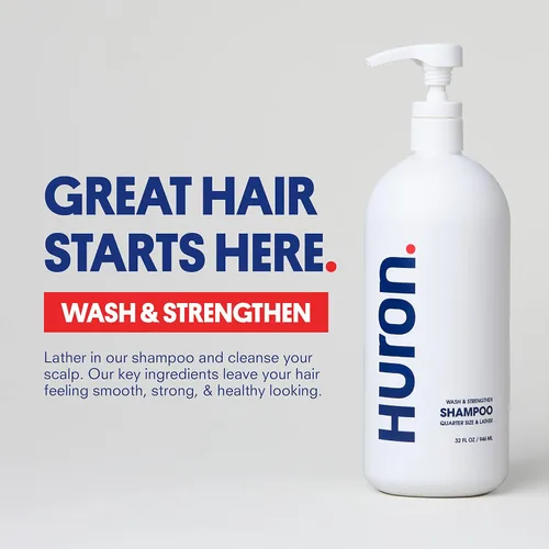 Miniatura 2 de Huron Champú diario Fresh Scent para hombre, mantiene el cabello lleno y fuerte, champú nutritivo para cabello de hombres con aceite de argán