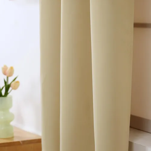 Miniatura 5 de INLINAS Cortinas opacas para dormitorio, aislamiento térmico, reducción de ruido, juego de 2 paneles de ahorro de energía, beige, 42 pulgadas