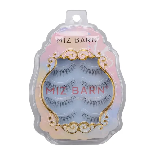 Miniatura 5 de Pestañas postizas de aspecto natural, 4 pares de pestañas cortas naturales, suaves, ligeras, cómodas, banda transparente, hechas a mano, pestañas