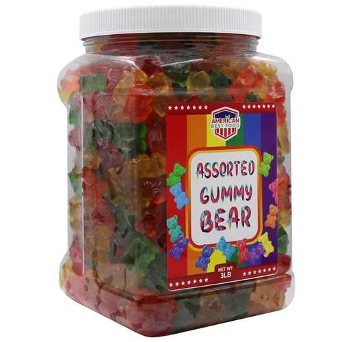 Gomitas arcoíris de colores surtidos, tarro (3 lb) (oso surtido)