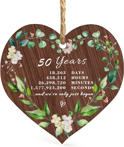 Miniatura 13 de Adorno de boda de 50 aniversario 2025 colgante de Navidad para pareja, 50 años como señor y señora, regalo de boda de Navidad para padres, adorno