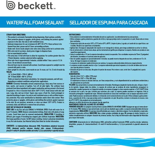 Miniatura 2 de Beckett Sellador de espuma Corporation Waterfall