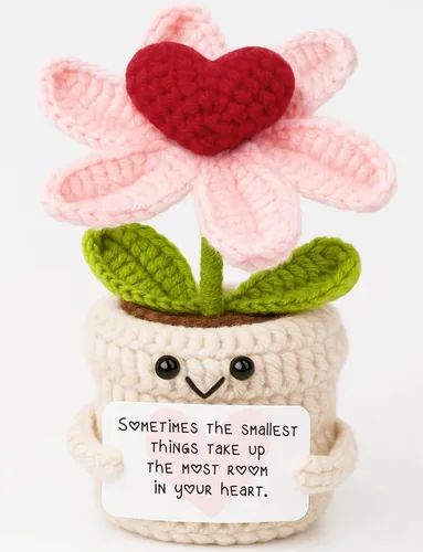 Miniatura 15 de Regalos de aniversario para mujeres, hombres, novios, novias, I Love You More Crochet Flower Parejas Regalo para él, esposa, marido, romántico, Love1