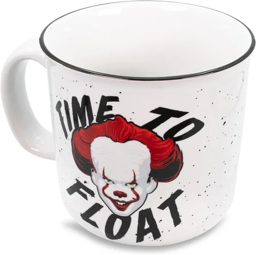Miniatura 6 de Silver Buffalo IT Pennywise Clown "Time to Float" - Taza de cerámica para caravana, 20 onzas