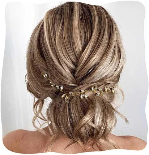 Miniatura 7 de JAKAWIN Novia Rhinestone boda pelo vid cristal pieza de pelo nupcial accesorio para el cabello para mujeres y niñas HV190