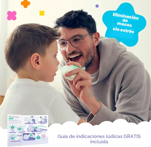 Miniatura 8 de Playhouse MD Booger Buddy - Bombilla aspiradora nasal, Narwhal, con luz LED para bebés y niños pequeños, removedor de mocos sin BPA para aliviar