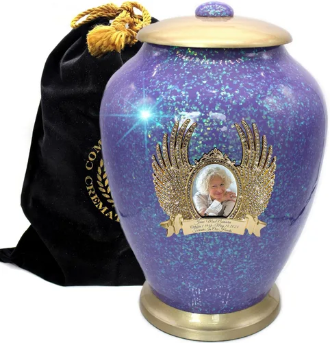 Miniatura 22 de Commemorative Cremation Urns for Human Ashes Adulto Hombre y Mujer – Urnas de cremación personalizadas decorativas bellamente hechas a mano