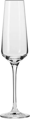 Krosno Juego de 6 copas de copa de champán de cristal, 6.1 onzas, colección vanguardista, forma clásica para estilo atemporal, ideal para mimosas,