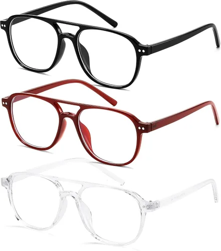Miniatura 14 de FEISEDY Gafas de bloqueo de luz azul para mujeres y hombres, cuadrados, ligeros, antifatiga ocular y deslumbramiento UV B0141