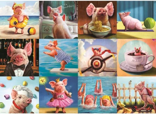 Miniatura 2 de Funny Pigs - Rompecabezas de 1000 piezas