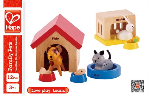 Miniatura 2 de Animales de madera para casas de muñecas Family Pets de Hape