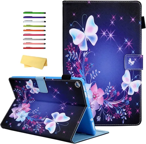 Miniatura 18 de Funda para tablet Fire HD 8 de 8ª/7ª/6ª generación de 8.0 pulgadas con soporte para lápices [encendido y apagado automático] ranuras para tarjetas