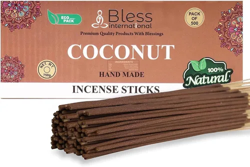 Miniatura 52 de Bless International varillas de incienso 100 % natural hechas a mano, sumergidas a mano, el mejor aroma Incienso y mirra
