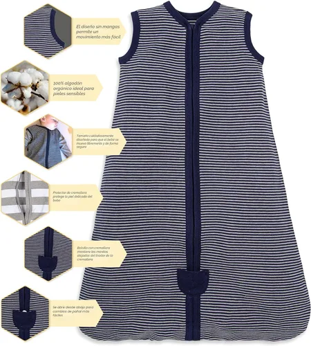 Miniatura 4 de Burt's Bees Beekeeper - Manta unisex para bebé, de algodón 100% orgánico para usar Midnight Stripe