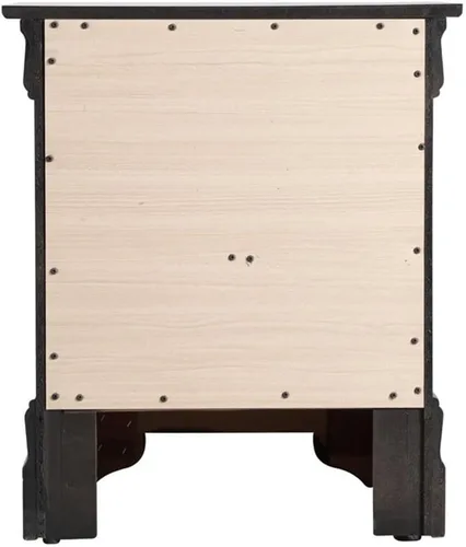 Miniatura 5 de Glory Furniture Louis Phillipe - Mesita de noche con 2 cajones, color negro