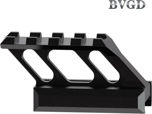 Miniatura 5 de Soporte elevador Picatinny de 4 ranuras de 1 pulgada de alto perfil de 45 grados en ángulo hacia adelante que se extiende para mira micro refleja